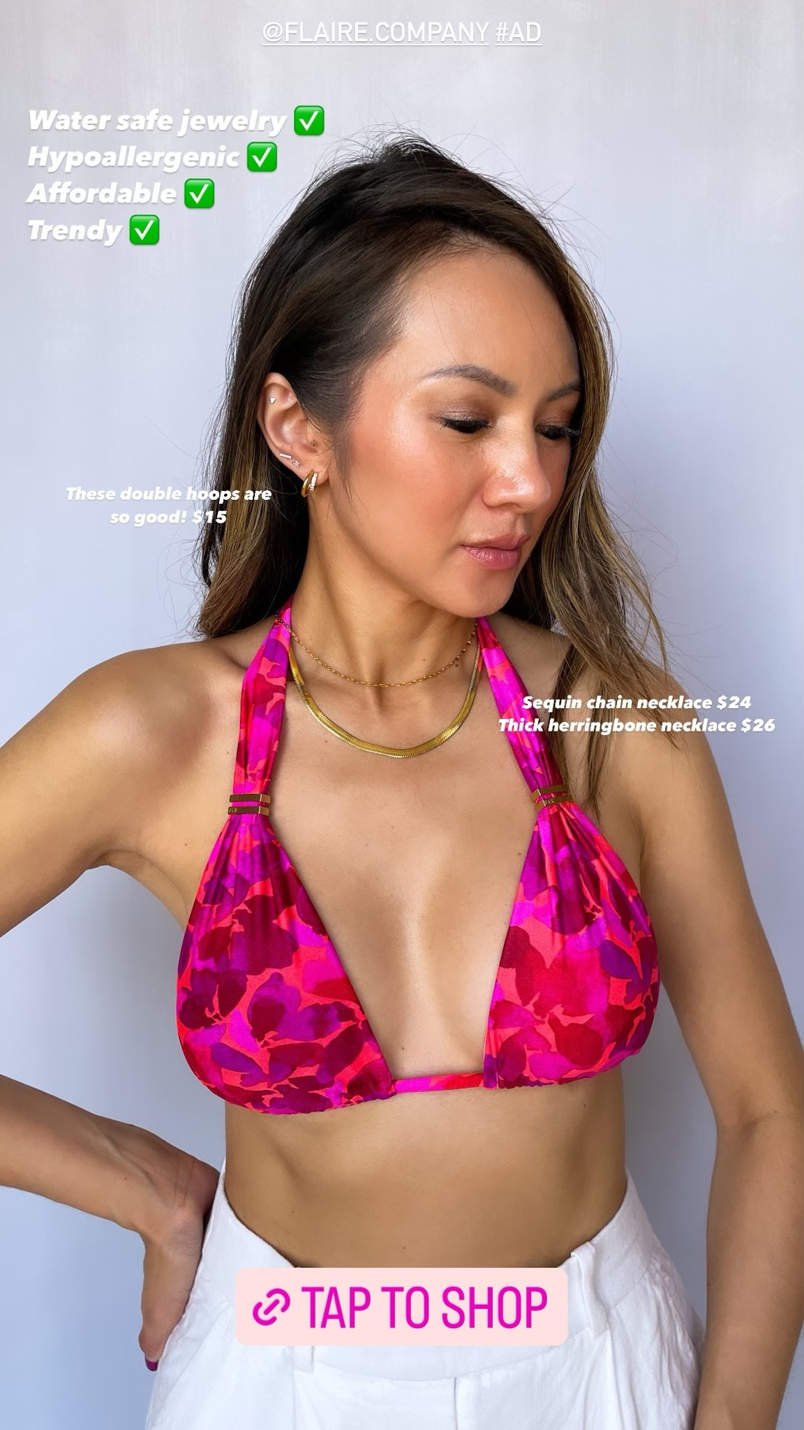 I just found the most perfect jewelry brand that offers trendy and water-safe pieces that are hypoallergenic. From poolside to a night out, elevate your style in gold or silver pieces. The quality is amazing and everything is under $30! ⚡️ @flaire.company #ad 

Affordable jewelry, gold jewelry, silver jewelry, waterproof jewelry, jewelry inspo, summer outfit, swimwear, Flaire & Co, earrings, ring, necklace, The Stylizt 

#LTKStyleTip #LTKSwim #LTKFindsUnder50