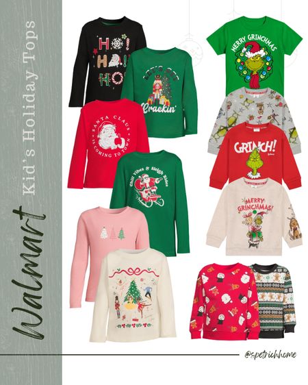 Spread holiday cheer with adorable kids' Christmas shirts from Walmart! From Santa to the Grinch, they will be in festive style all season!

#christmasspirit #festivekidswear #grinchshirt #holidaytop #holidayshirt #walmartfinds

#LTKHoliday #LTKSeasonal #LTKkids