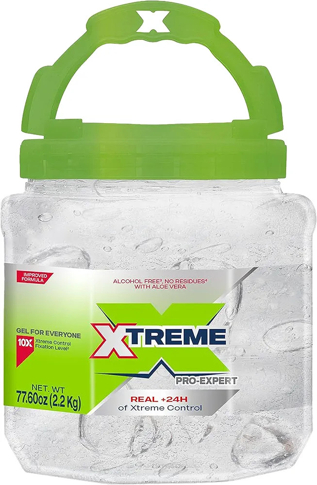 Xtreme Pro-Expert Clear Styling Hair Gel, Alcohol-Free 24-Hours Control With Aloe Vera, 77.60 oz ... | Amazon (US)