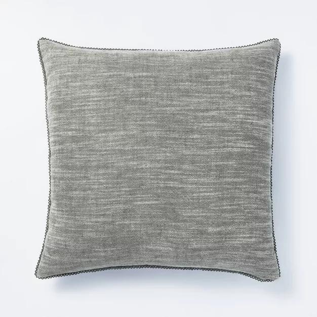 Cotton Velvet with Lace Trim Reversible Throw Pillow - Threshold™ designed with Studio McGee | Target