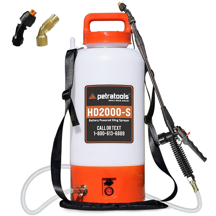 PetraTools Battery Powered Sprayer 2 Gallon - HD2000-S - Heavy Duty Electric Sprayer for Lawn and... | Amazon (US)