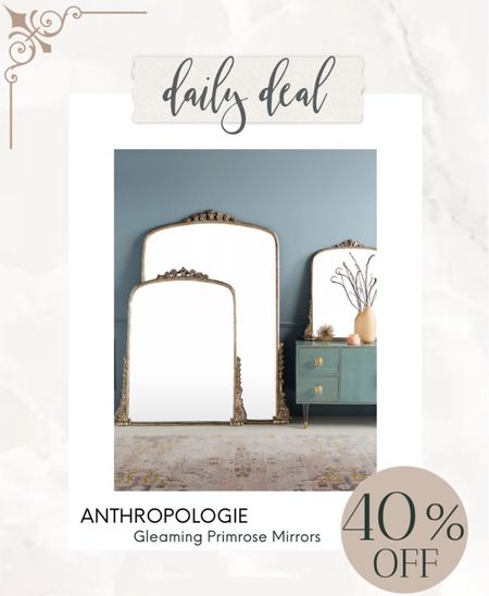 Anthropologie gleaming primrose mirror on sale! 40% off!!


#LTKhome #LTKHolidaySale #LTKsalealert