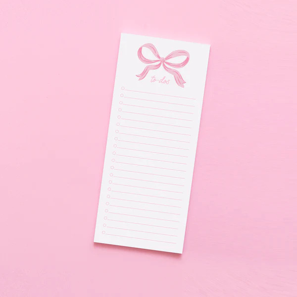 Shelby Parks Pink Bow To-Dos Notepad | Joy Creative Shop