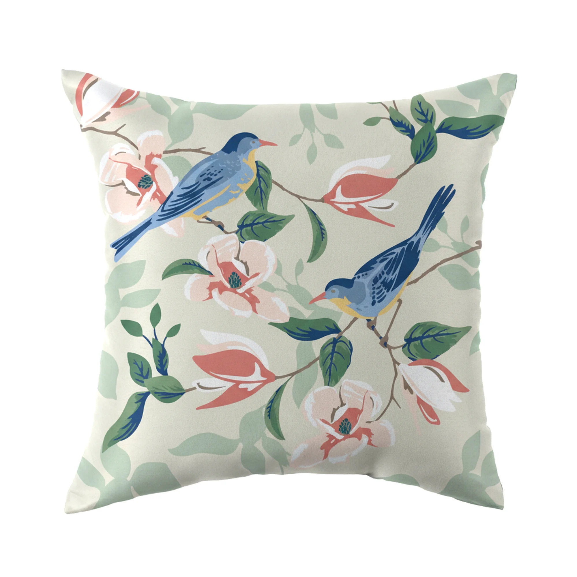 Mainstays 16 in x 16 in Blue Bird Outdoor Pillow, Multi-color | Walmart (US)