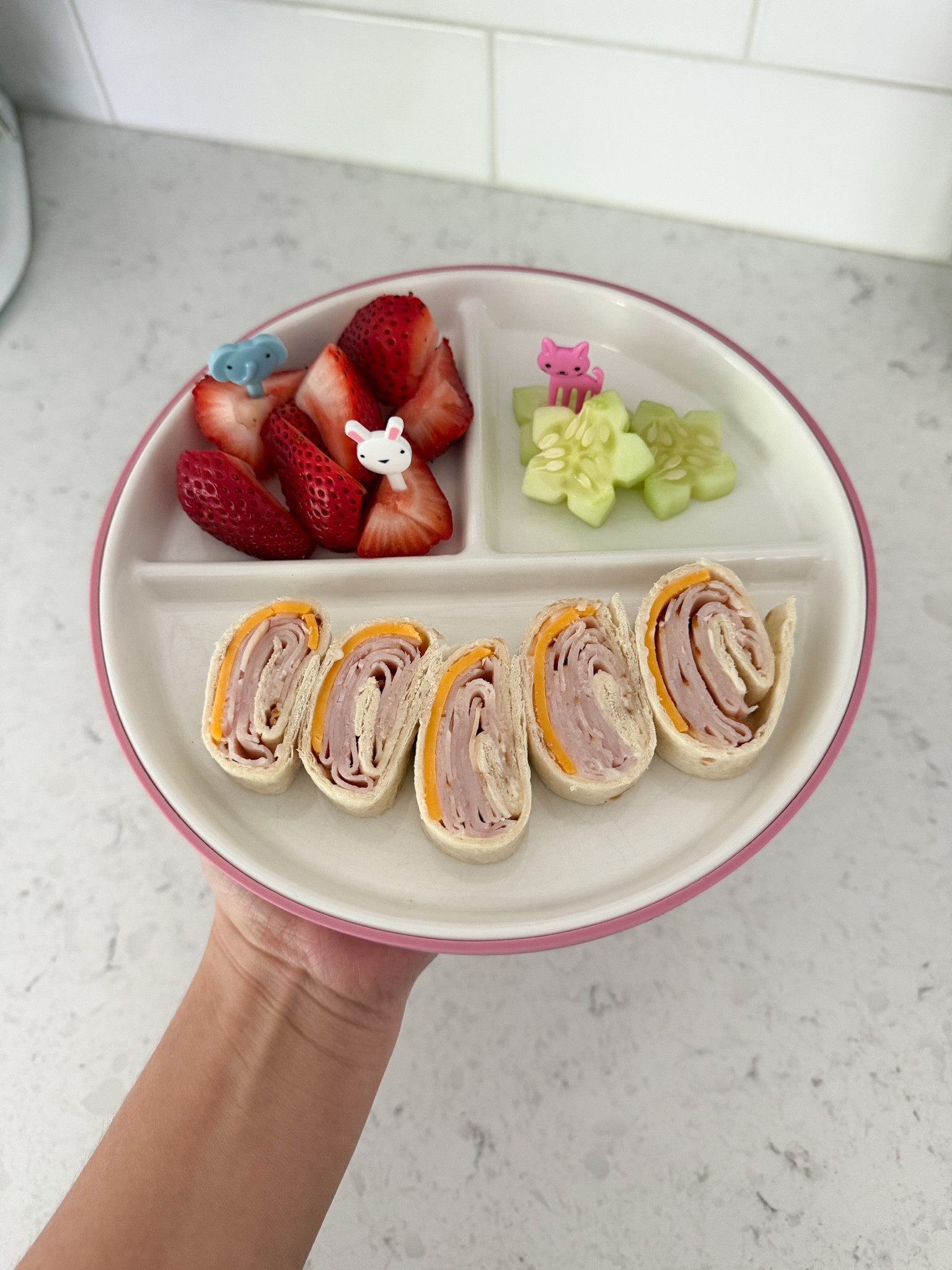 Kids Porcelain White Plates with Silicone Sleeves! Lil sis has no school the next two days. She asked me to make her a lunch like big sis' school lunch. I'm going to miss making them cute lunches as they grow out of that stage. 

#LTKHome #LTKKids #LTKSeasonal
