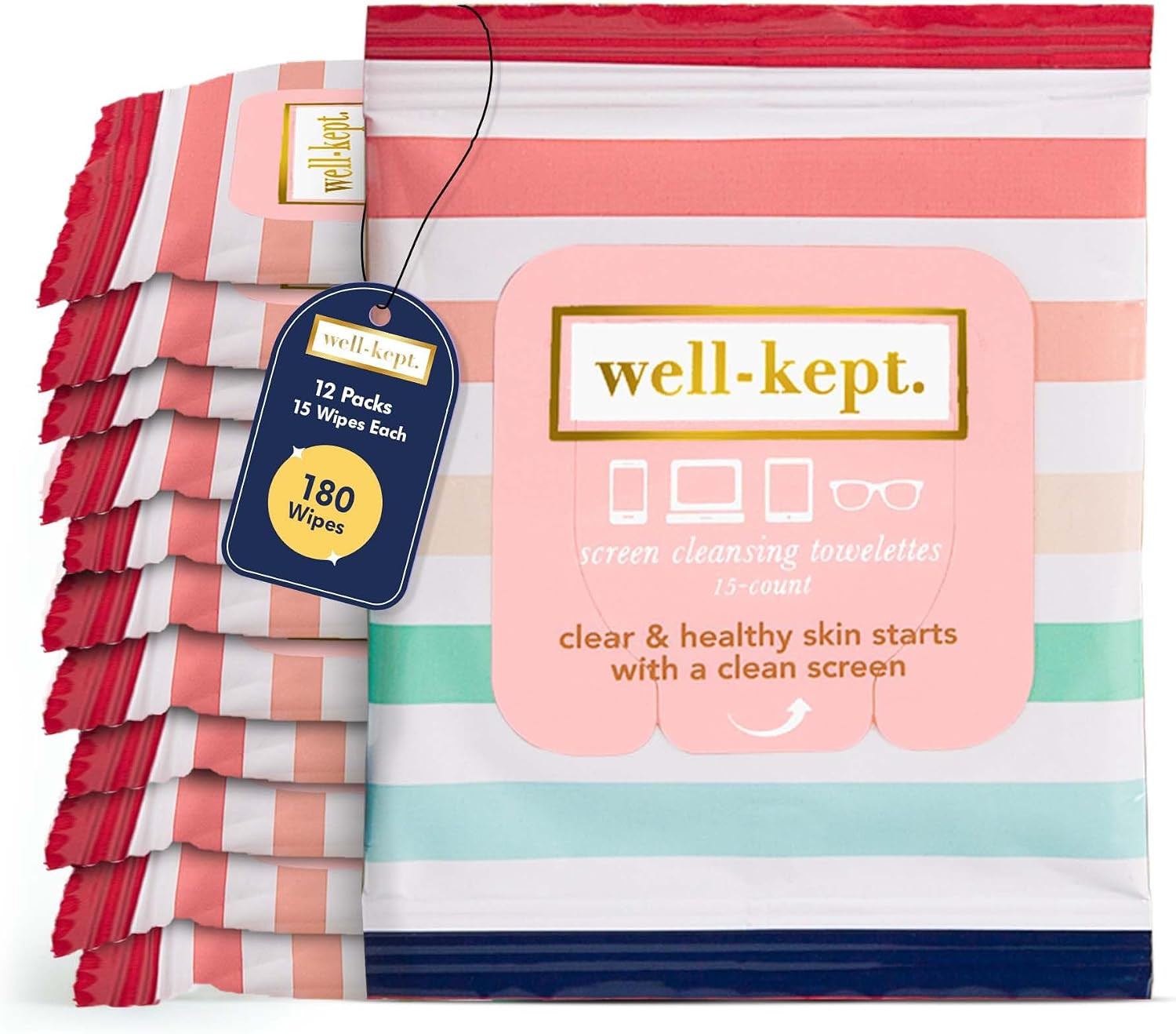 Better Days Pre-moistened Tech & Lens Wipes for Glasses & Phones, 12-Pack | Amazon (US)