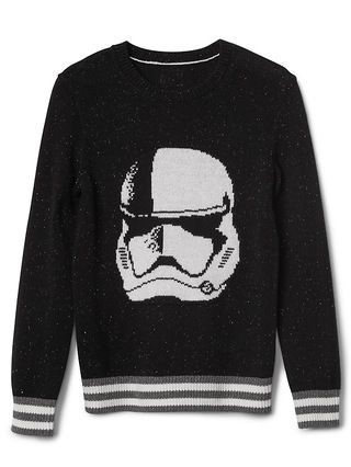 Gap Kids Gap   Star Warsâ„¢ Intarsia Crew Sweater Storm Trooper Black Size L | Gap US