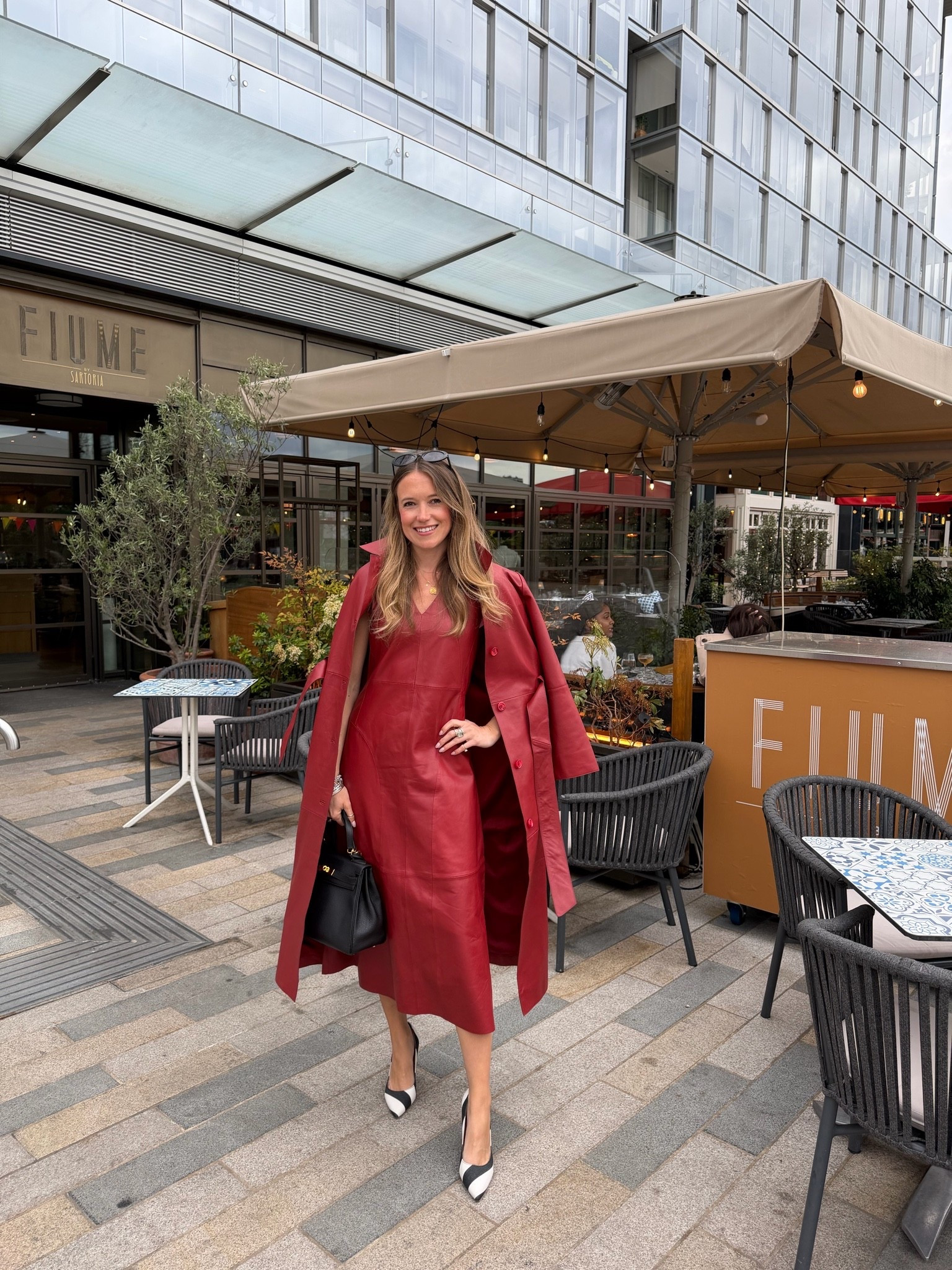 A matching red leather midi dress and trench coat moment

#LTKsummer #LTKstyletip #LTKdresses