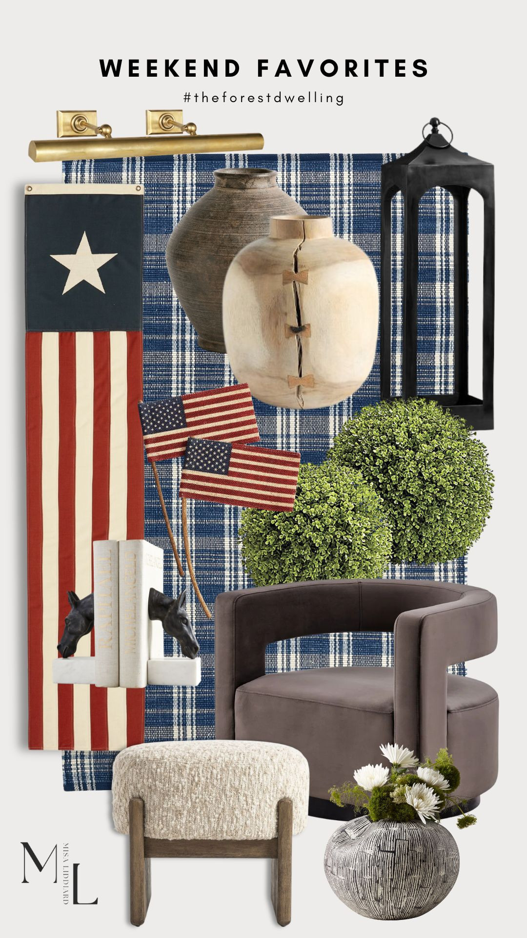 Sharing the top picks from the weekend! Loving the Fourth of July decor. The burlap flags are so easy to style. I've used the faux boxwoods through multiple seasons now and they've held up really well. The Caleb Lanterns are a timeless accent that work for every season. 

 #LTKdayinmylife #LTKSeasonal #LTKHome