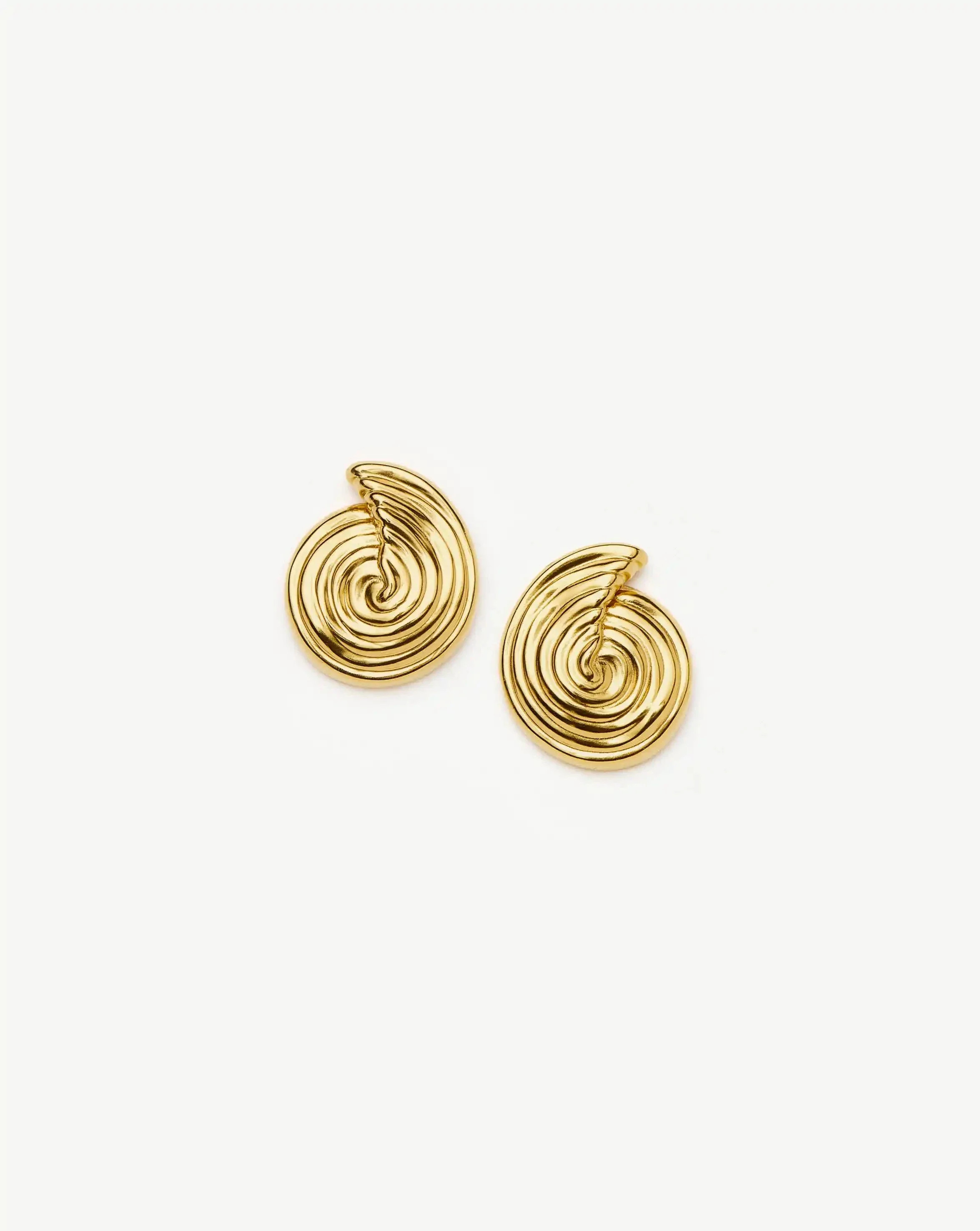 Spiral Small Stud Earrings | 18k Gold Plated | Missoma US | Missoma US