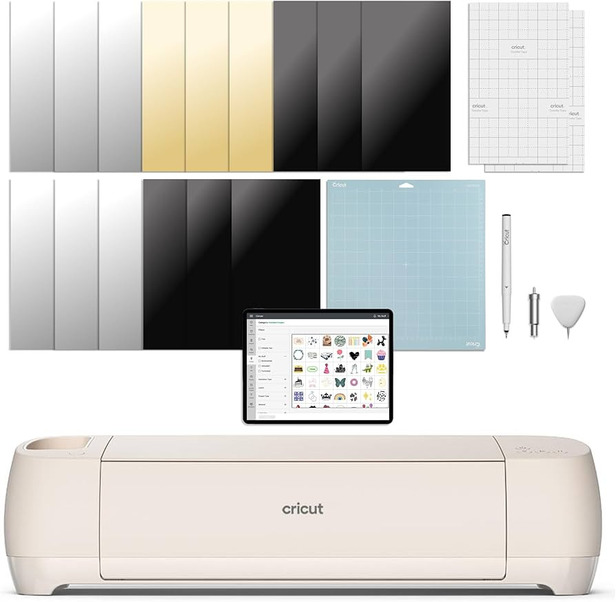 Cricut Explore 4 - Smart Cutting Machine (Seashell) | Digital Content Bundle - Includes Images in... | Amazon (US)