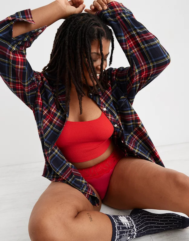 Aerie Flannel Boyfriend Pajama Top | American Eagle Outfitters (US & CA)