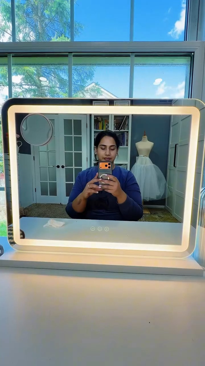 Affordable makeup vanity setup.