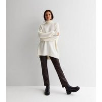 Gini London Cream Knit Roll Neck Jumper New Look | New Look (UK)