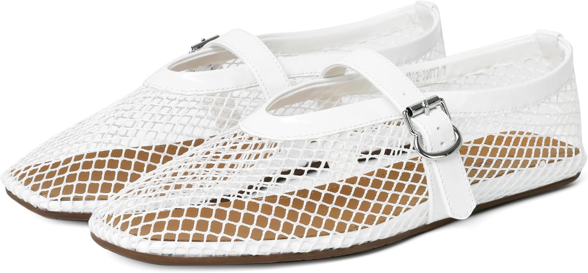 vivianly Mesh Ballet Flats Shoes for Women Flats Comfortable Dressy Round Toe Mesh Flats Fishnet ... | Amazon (US)
