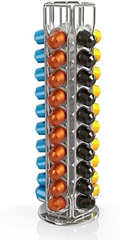 BluePeak Nespresso Coffee Capsule Rack Holder Carousel - Holds 50 Capsules OriginalLine. Elegant ... | Amazon (US)