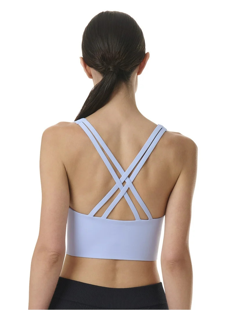 Avia Women's Low Impact Longline Strappy Back Sports Bra, Sizes XS-XXXL | Walmart (US)