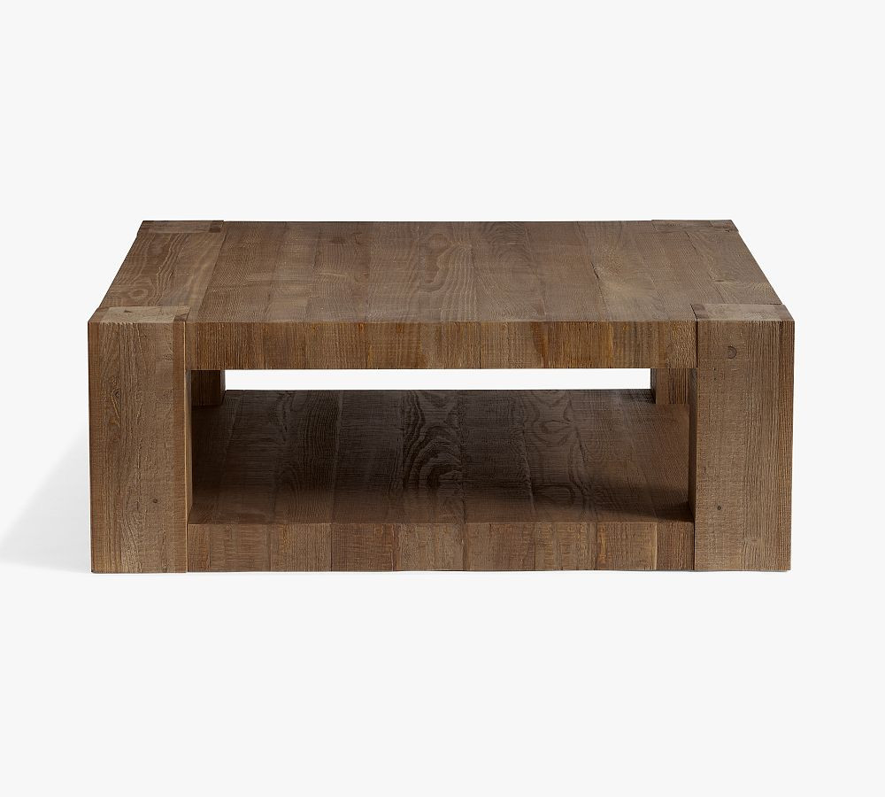 Rockport Square Reclaimed Wood Coffee Table - Cocoa Brown (44") | Pottery Barn (US)