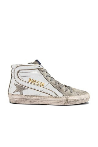Golden Goose Slide Sneaker in White & Ice | FWRD | FWRD 