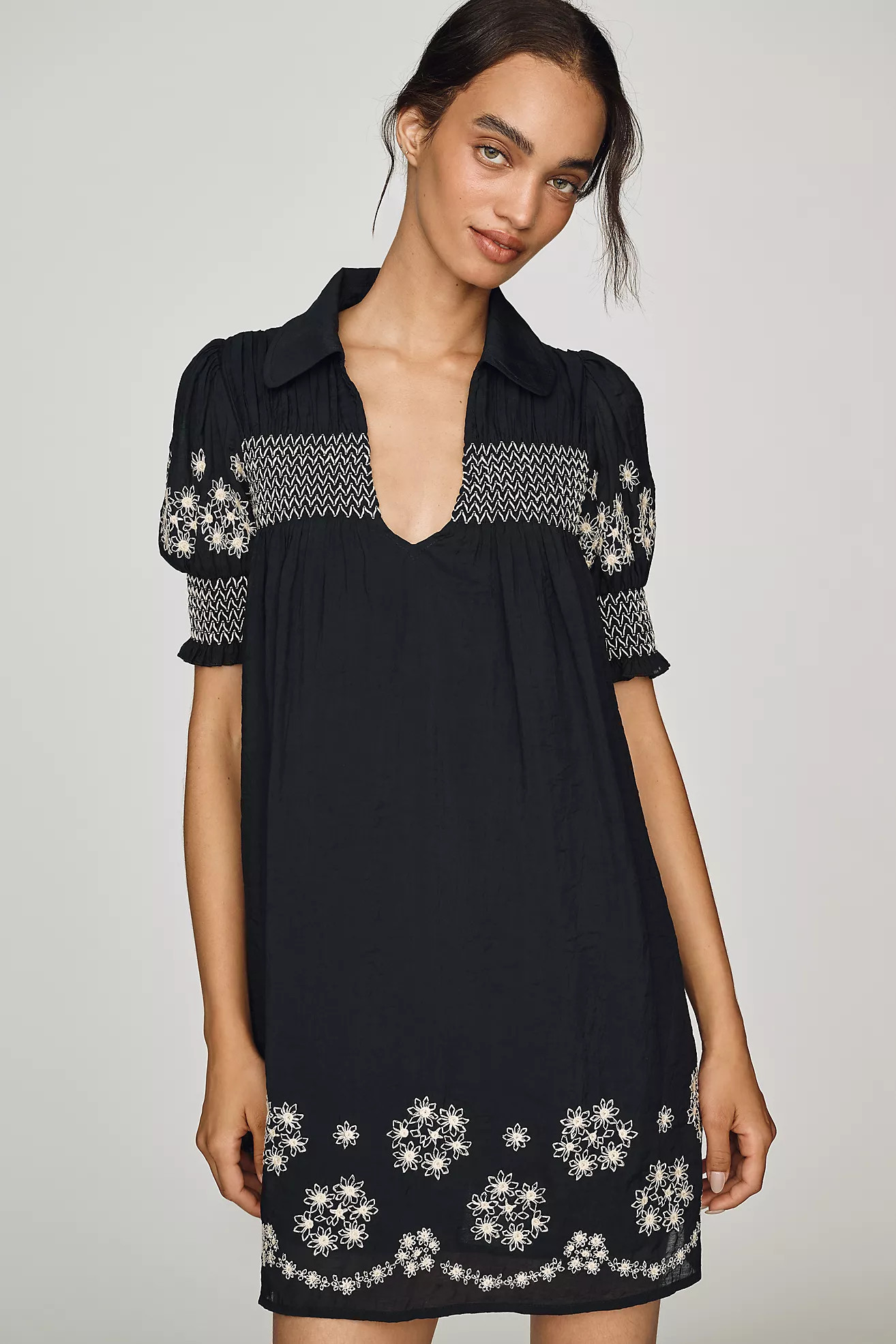By Anthropologie Puff Sleeve Mini Dress | Anthropologie (US)