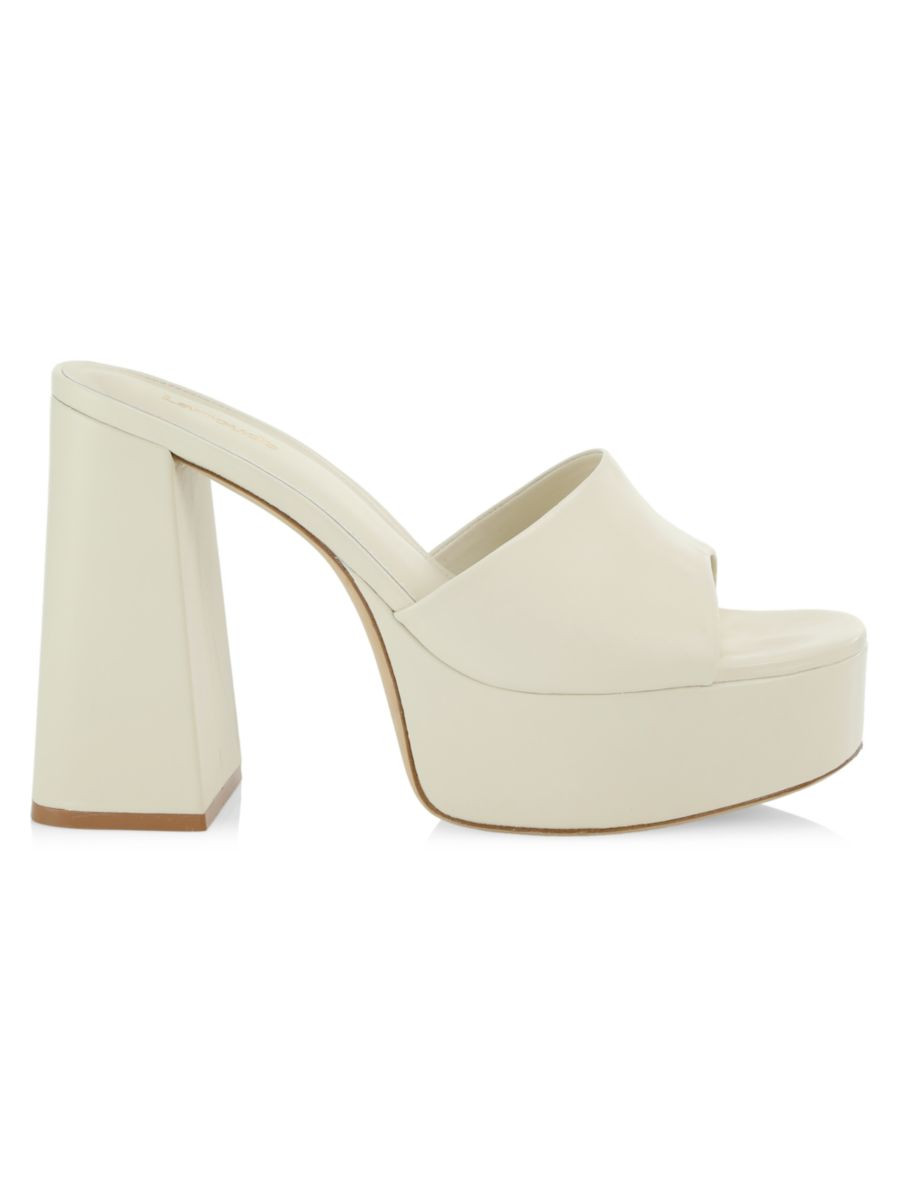 Dolly Platform Leather Mules | Saks Fifth Avenue