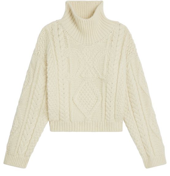 Pullover mit stehkragen aus alpakawolle in aranstrick - CELINE | 24S (APAC/EU)