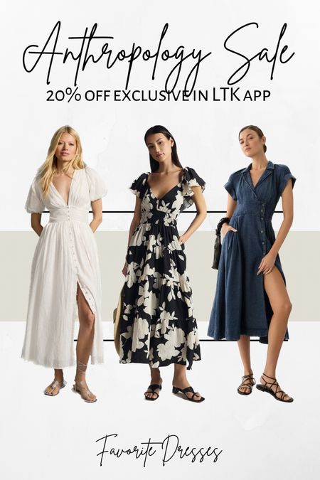 Summer dresses 
Wedding guest dresses 
Denim dress white dress

#LTKxAnthro #LTKsalealert #LTKstyletip