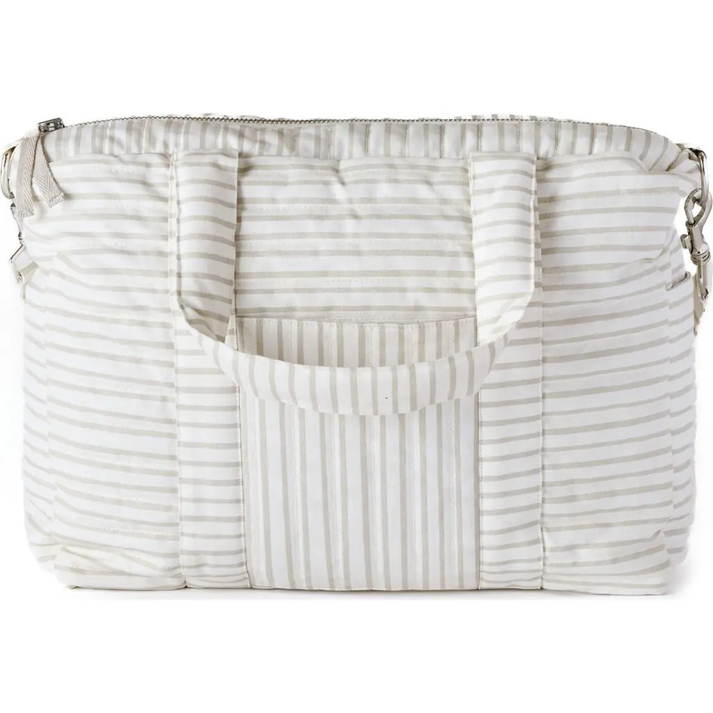 Pehr Stripes Away Diaper Bag in Stripes Away Pebble Grey at Nordstrom | Nordstrom