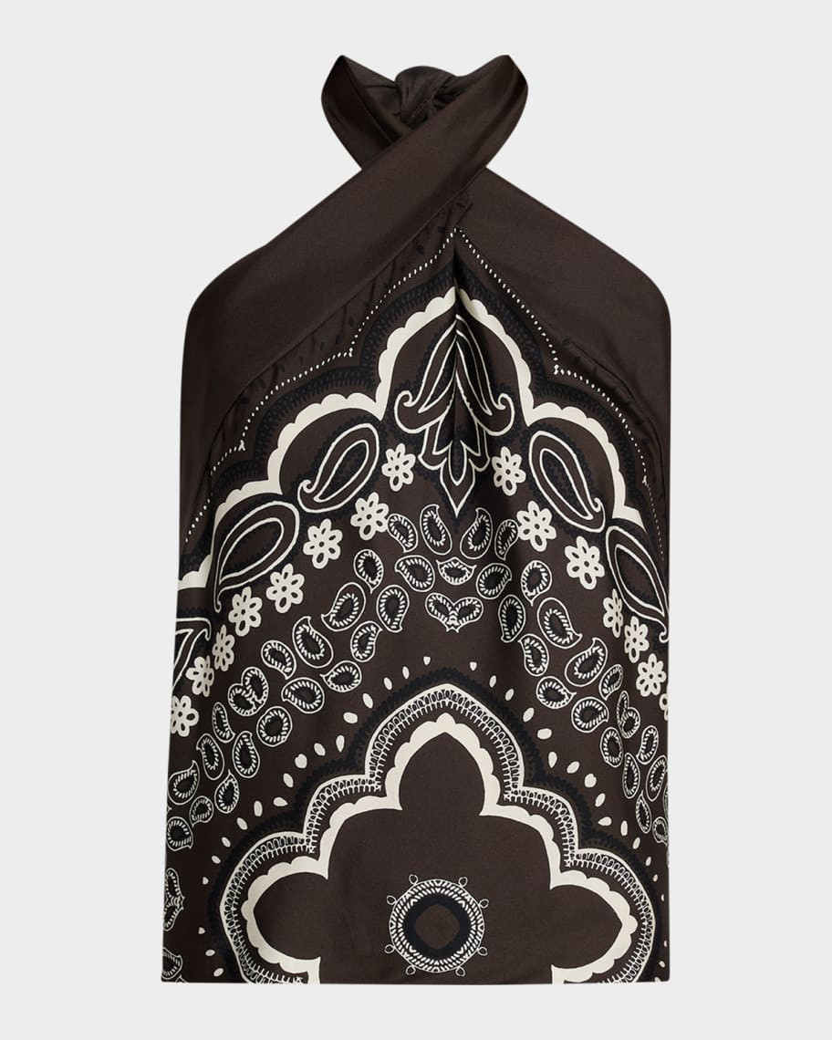 Nili Lotan Solal Silk Halter Top | Neiman Marcus