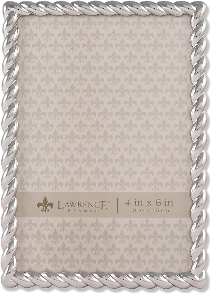 Lawrence Frames Rope Design Metal Frame, 4x6, Silver | Amazon (US)