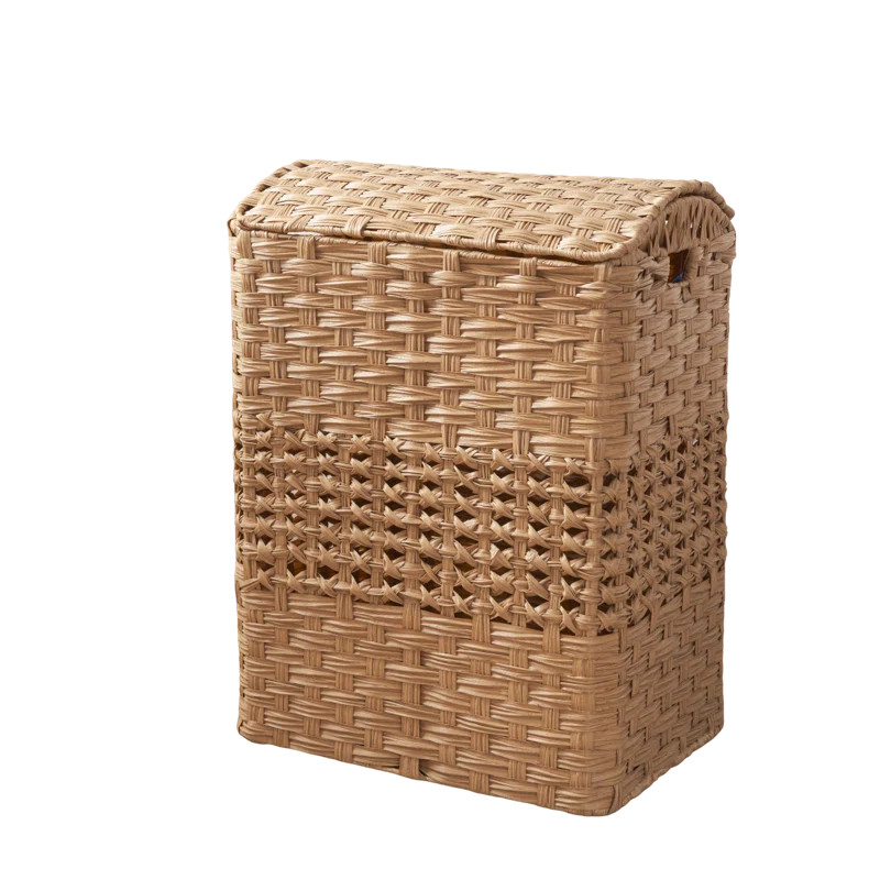 Apostle Rectangular Woven Resin Wicker Laundry Hamper - 18.5" x 14.6" x 24" - Natural Brown | Wayfair North America