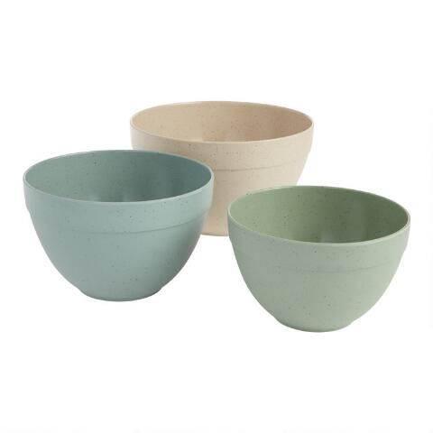 Upcycle Bamboo Fiber Mixing Bowls 3 Pack | World Market