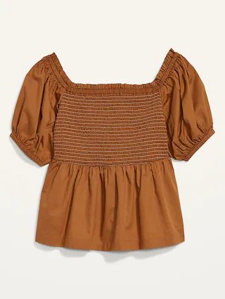 Off-The-Shoulder Smocked Babydoll Swing Blouse for Women | Old Navy (US)