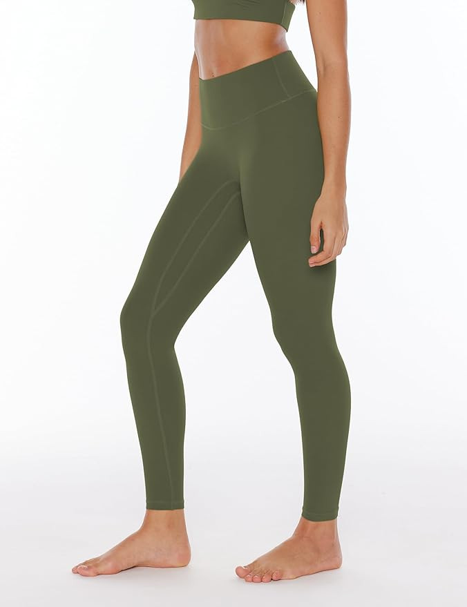 Workout Yoga Leggings for Women High Waisted Compression Pants 28'' Cream Feeling Tight No Front ... | Amazon (US)