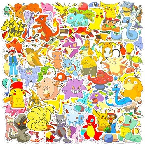 100 Pcs Anime Stickers, Japanese Cartoon Anime Stickers Poke Vinyl Waterproof Stickers Monsters Stic | Amazon (US)
