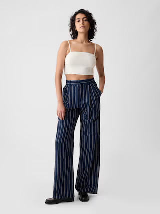 365 High Rise Linen-Cotton Trousers | Gap (US)