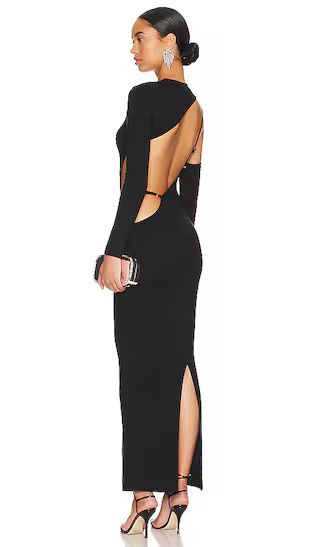 Margo Open Back Gown in Black | Revolve Clothing (Global)