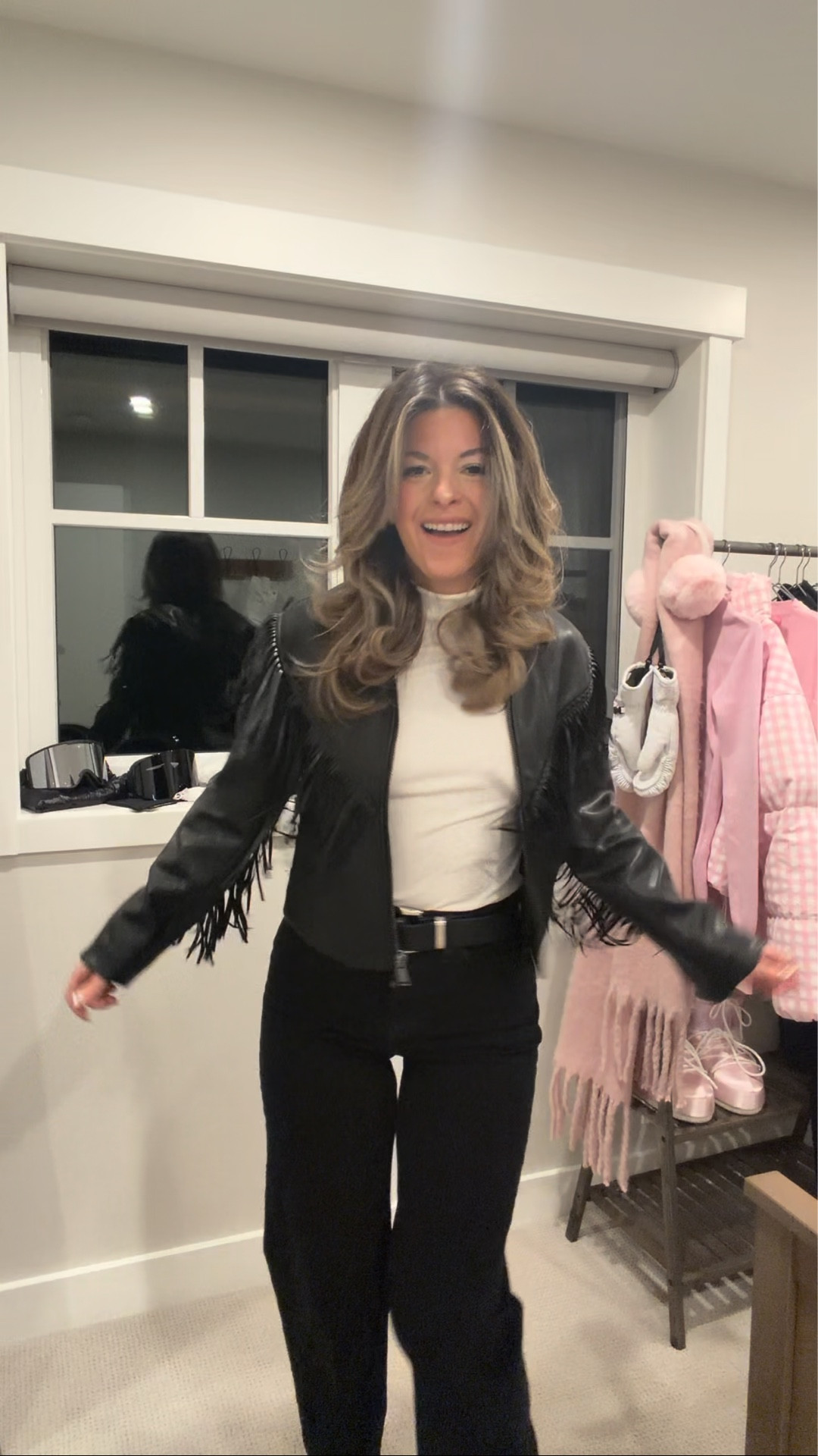 date night winter outfit with leather jacket with fringe  

in my normal smalls/25

Wearing my usual smalls


Date night
Turtle Neck
Black boots
Winter outfit
Winter vacation 

#LTKSeasonal #LTKootd #LTKgrwm