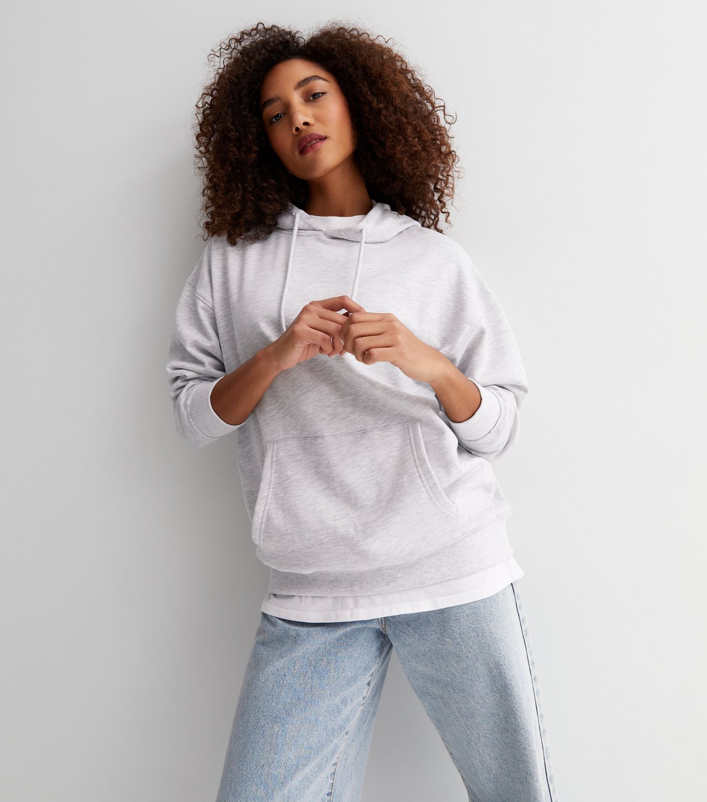 Pale Grey Pocket Front Hoodie | New Look | New Look (UK)