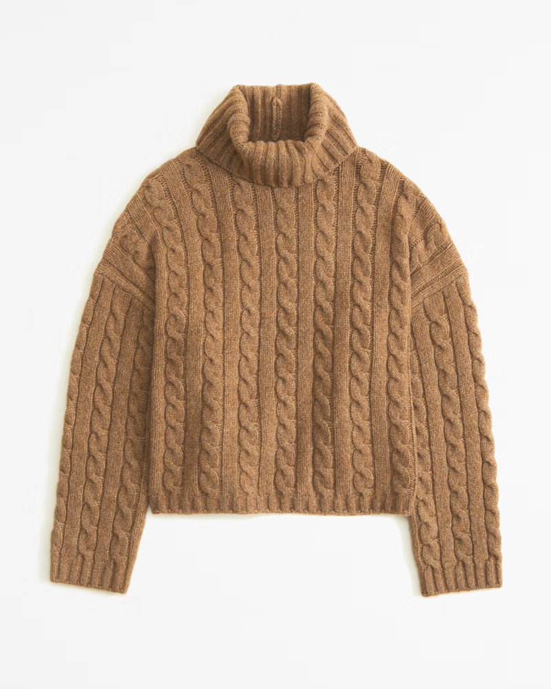 Cable Wedge Turtleneck Sweater | Abercrombie & Fitch (US)