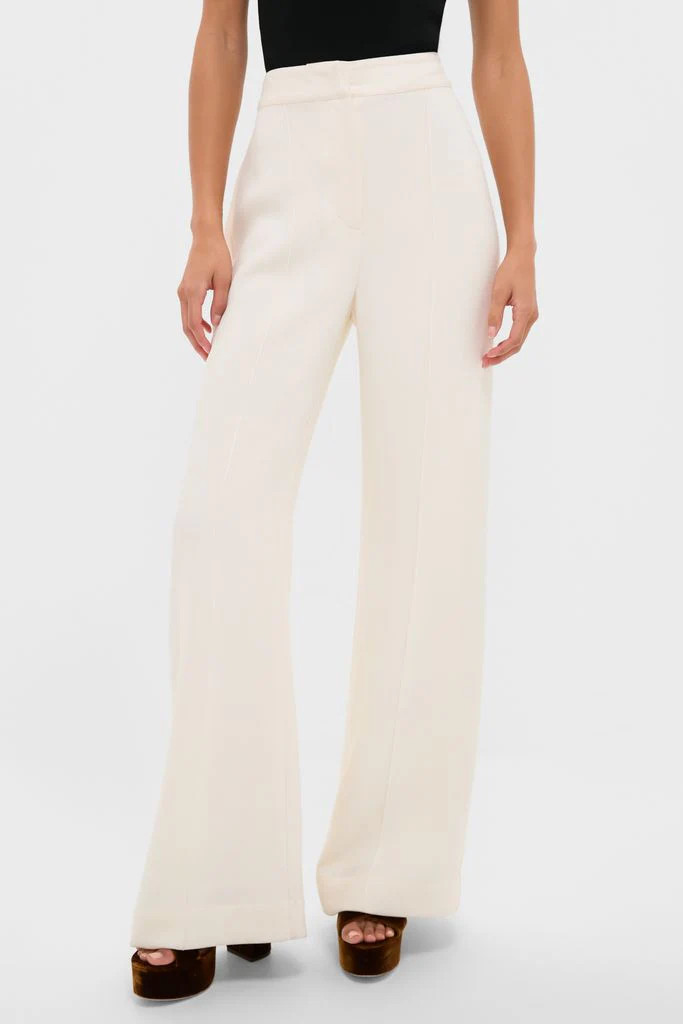 Pearl White Crepe Versailles Pant | Tuckernuck (US)
