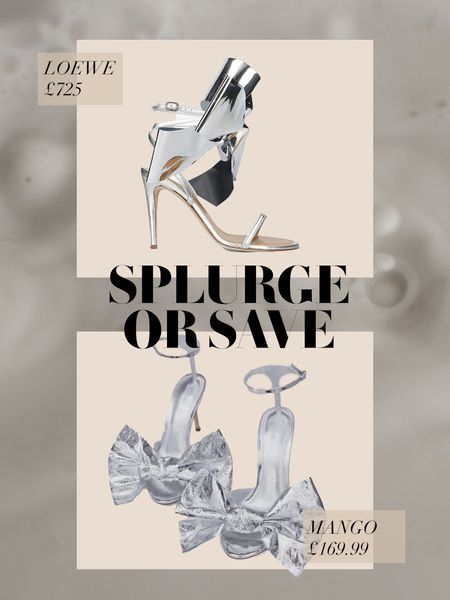 If big bows on your heels are your thing… these Mango silver bow shoes are a great take on the famed Loewe bow sandals. There’s another inspired pair in the list below from EGO for a slightly lower price point 🪩🎀
Silver heels | Party shoes | Summer shoes | Wedding guest shoes | Loewe dupe | Designer dupes 

#LTKFind #LTKstyletip #LTKshoecrush