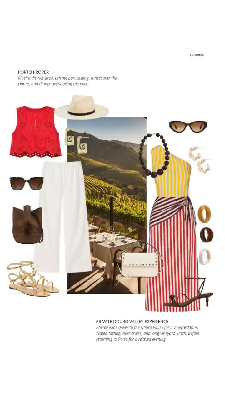 Portugal — the beautiful, unhurried way 🇵🇹✨

Seven days, three regions: Lisbon, the Douro Valley, and the Algarve. Think charming tiled streets, vineyard views, and a proper seaside reset — all with thoughtful pacing, beautiful hotels, and effortless travel in between.

Sharing the looks I’d pack for Portugal: chic walking shoes for cobblestones, breezy dresses for wine country, and relaxed coastal pieces for Algarve sunsets. Tap to shop and save for future travel inspo. ✈️🤍#PortugalStyle #TravelWardrobe #EuroStyle #LTKFinds 

 

#LTKTravel #LTKootd #LTKOver40 #LTKTravel