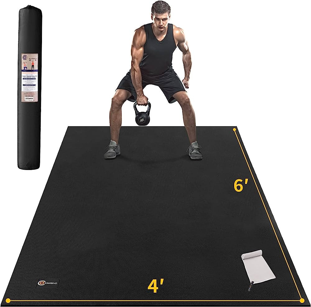 CAMBIVO Large Exercise Mats for Home Workout, Extra Thick Workout Mats for Home Gym, Gym Mats for... | Amazon (US)