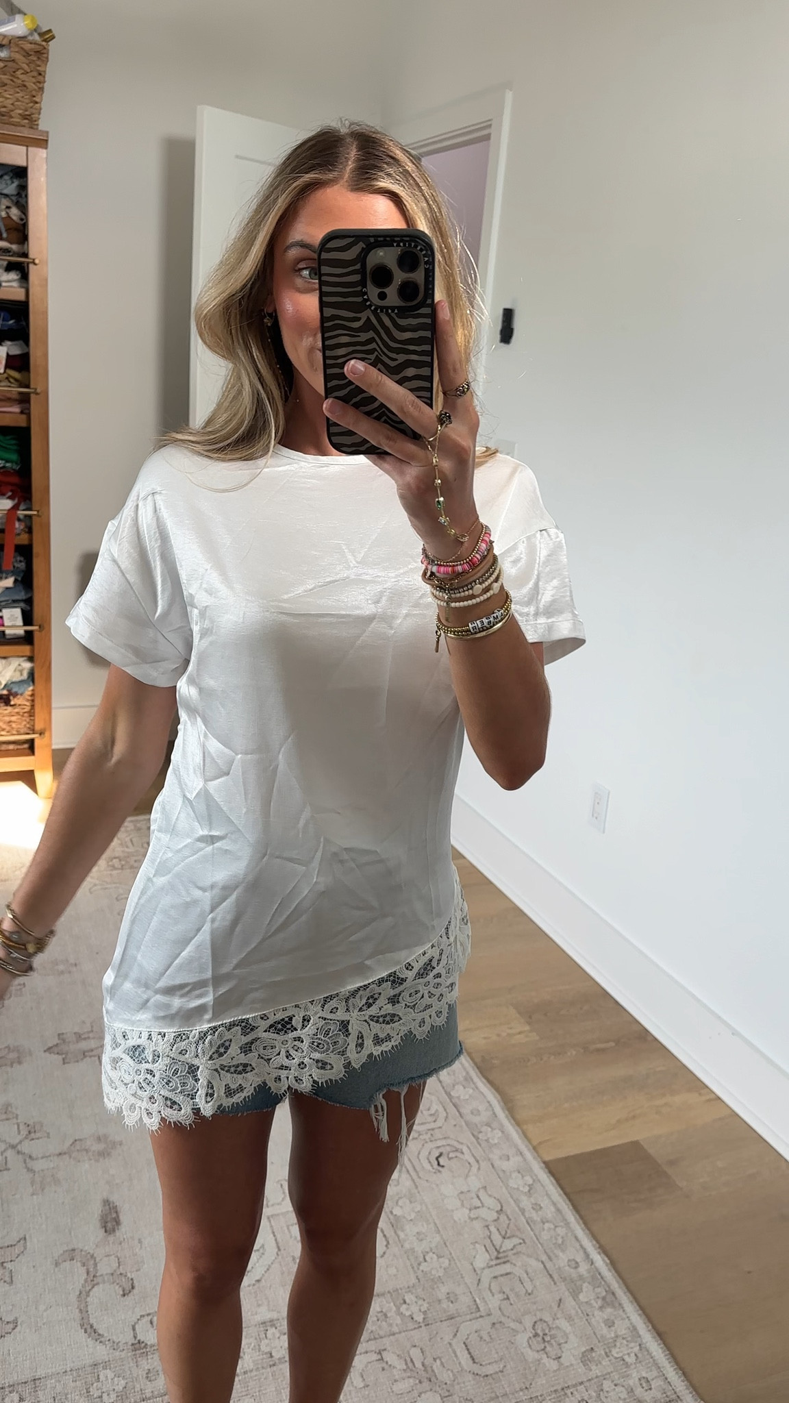 Amazon size small Chevara Women’s Satin Combination Lace T-Shirt Short Sleeve Crew Neck Asymmetric Top Summer Lightweight Blouse

#LTKootd #LTKWedding #LTKSaleAlert