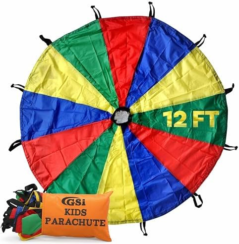 GSi Kids Play Parachute Rainbow Parachute Toy Tent Game for Children Gymnastics Cooperative Play ... | Amazon (US)