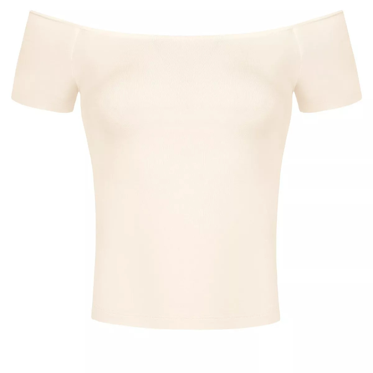 Allegra K Women's Short Sleeves Off The Shoulder Stretchy Fabric Solid Crop Top | Target