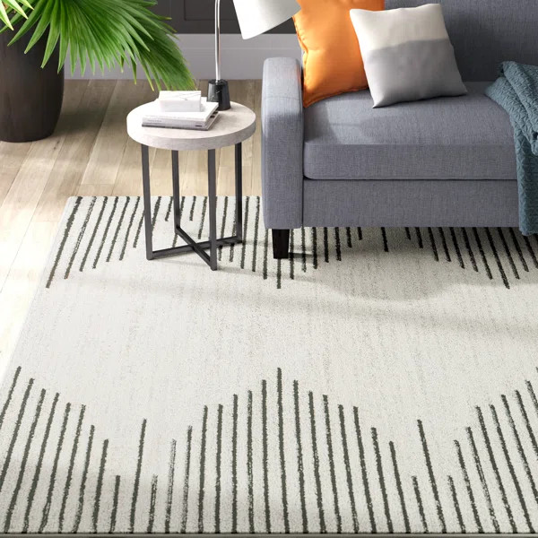 Damarcus Geometric Cream/Black Area Rug | Wayfair North America