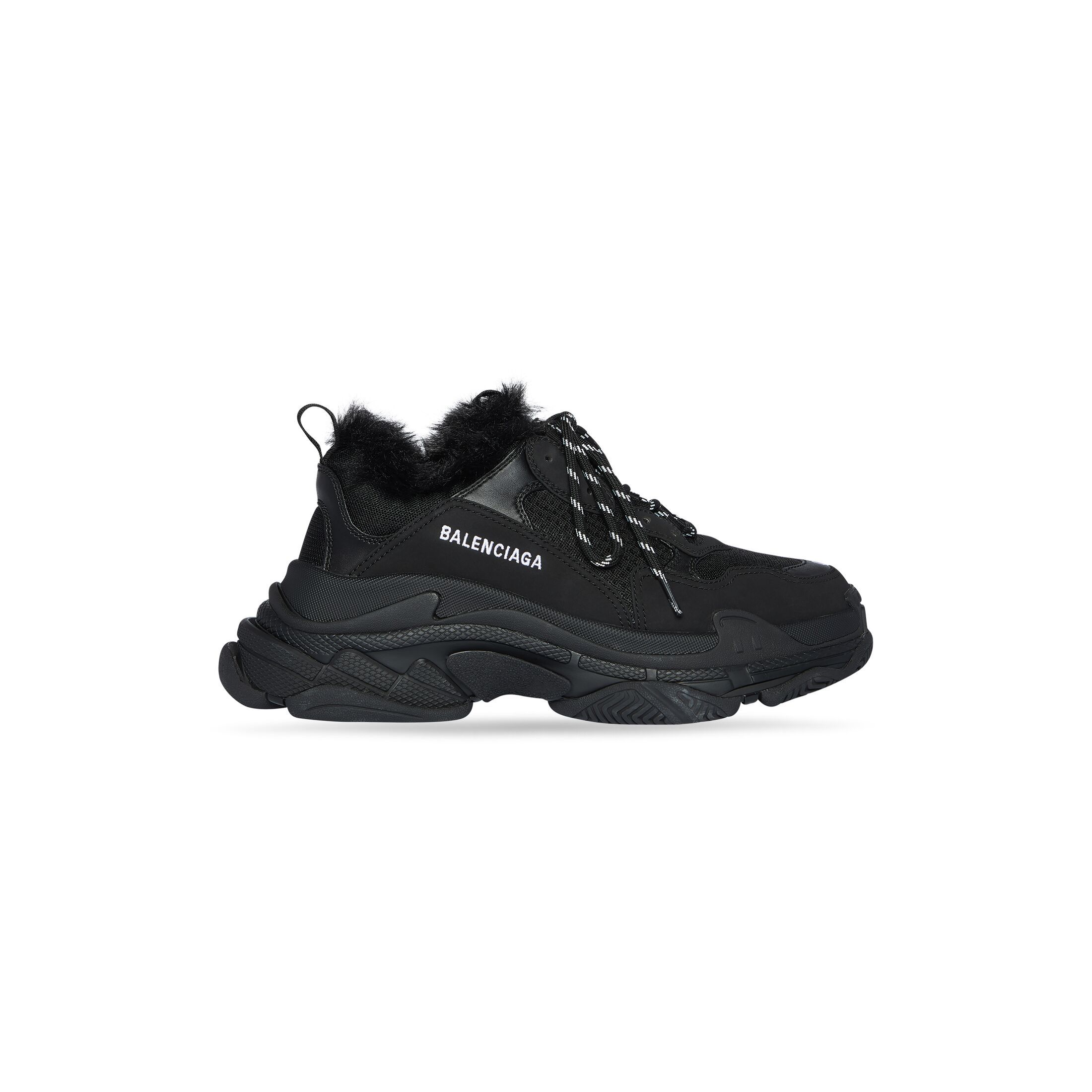 triple s sneaker fake fur | Balenciaga