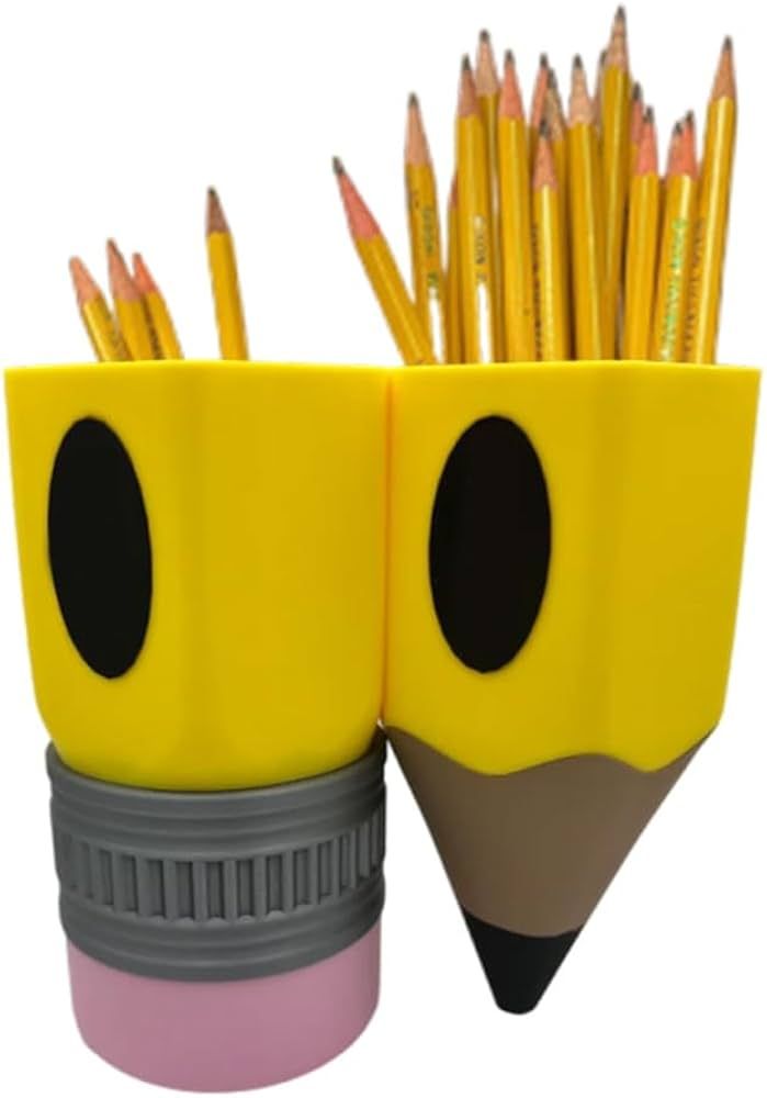 SHWORON Sharp-Dull Pencil Holder, Cute Pencil Storage Organizer, Pencil Shaped Pen Holder, Pencil... | Amazon (US)